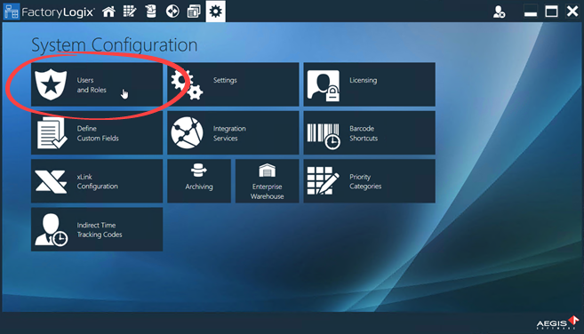 Users and Roles in System Configuration