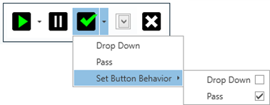 Set Button Behavior drop-down