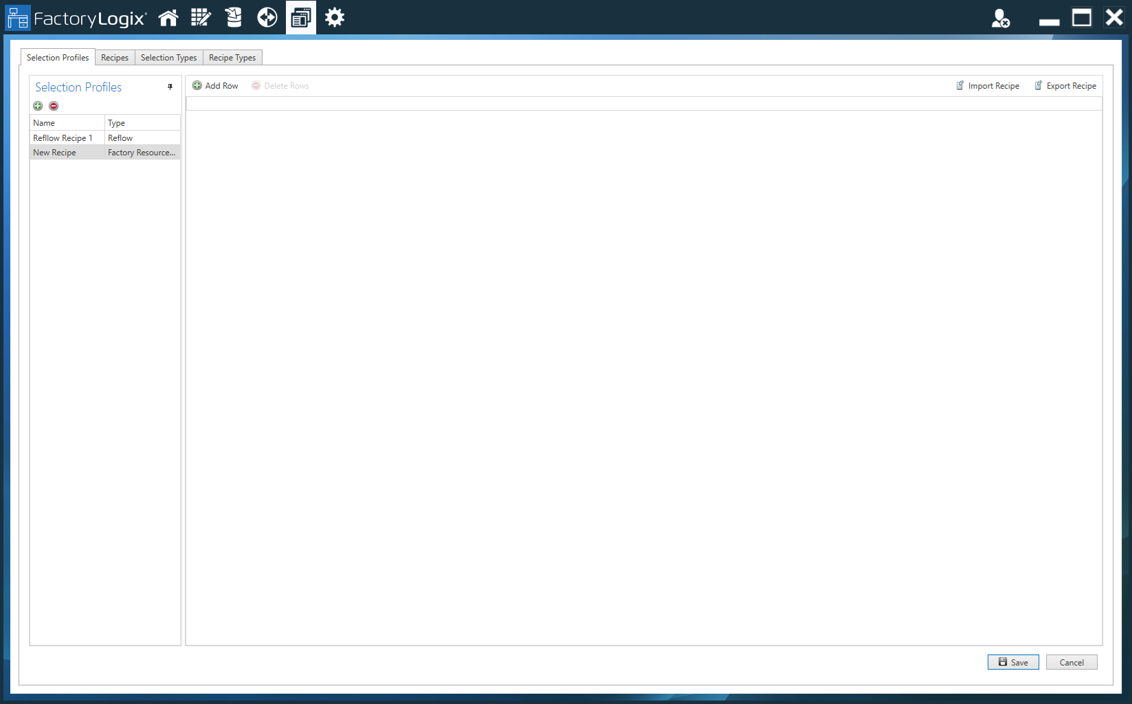 Selection Profiles tab