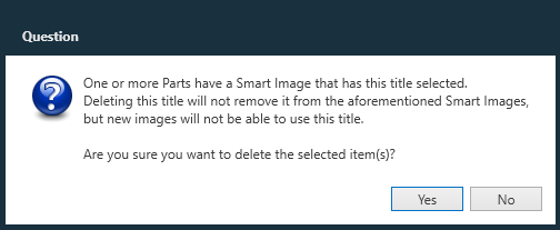Delete Smart Image Title message