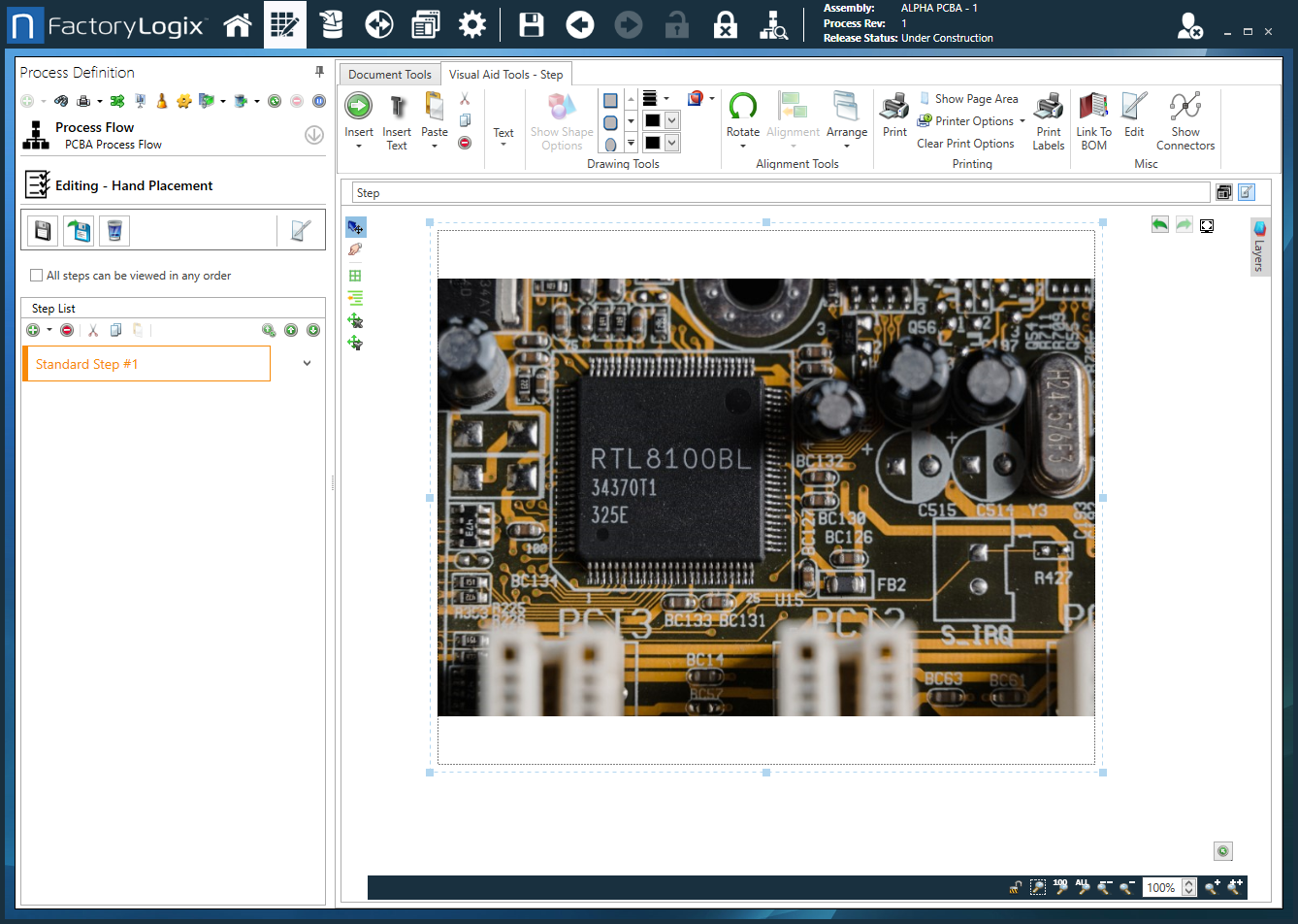 Smart image in the Visual Aid Tools window