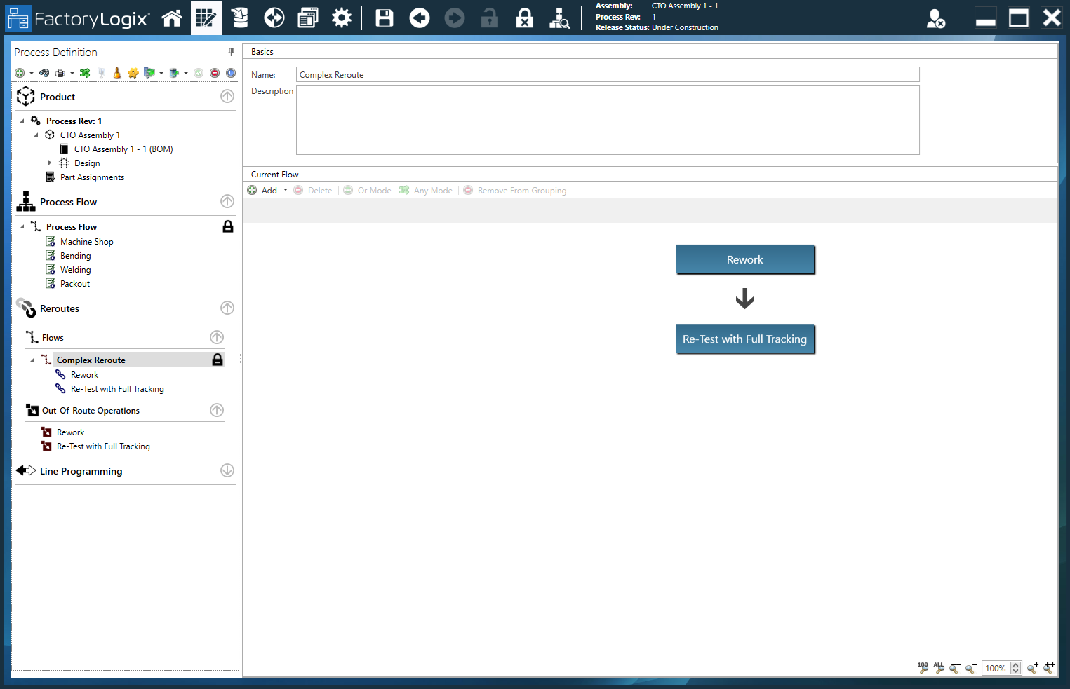 Complex Reroute - reroute flow