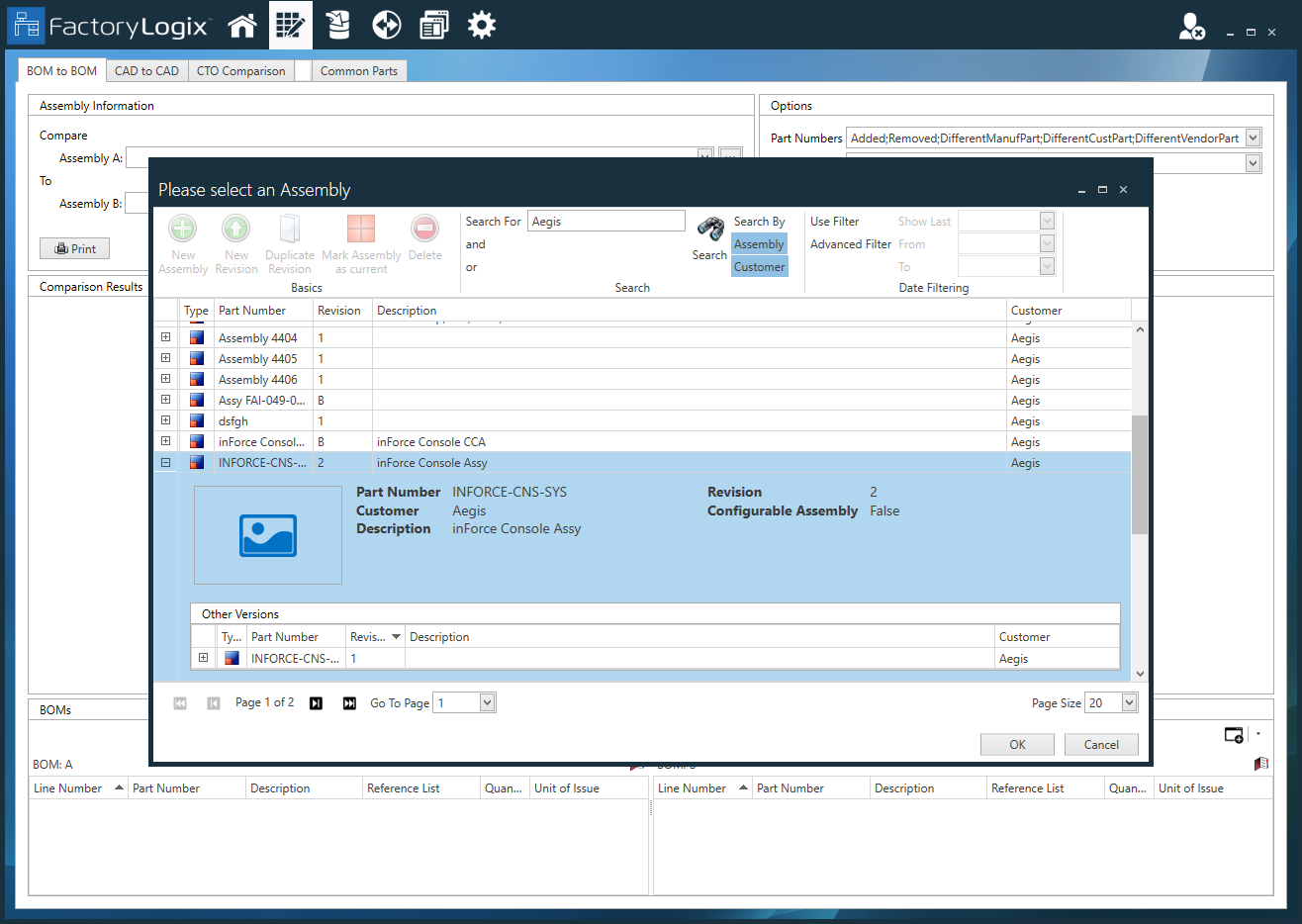 Please select an Assembly dialog
