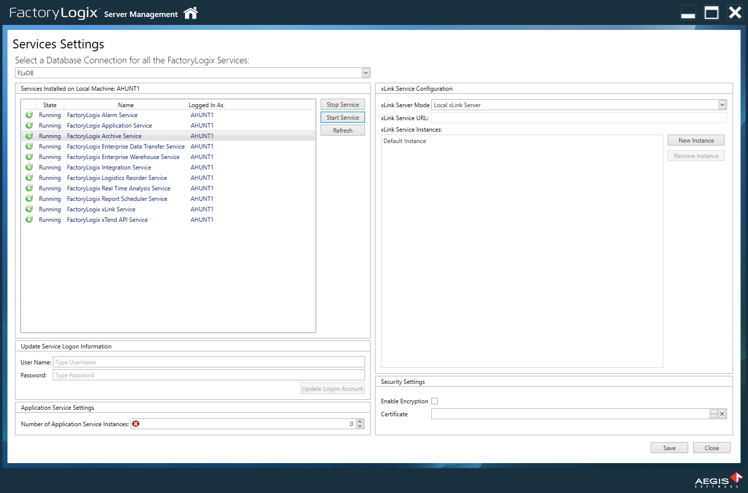 Start the Archive service