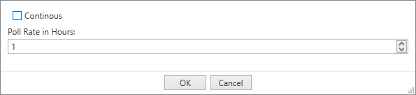 Poll Rate dialog