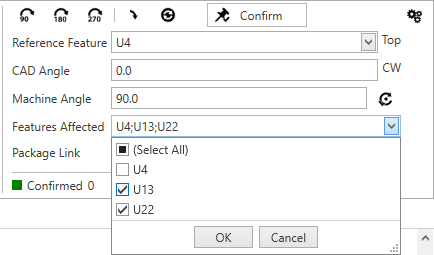 Features Affected drop-down