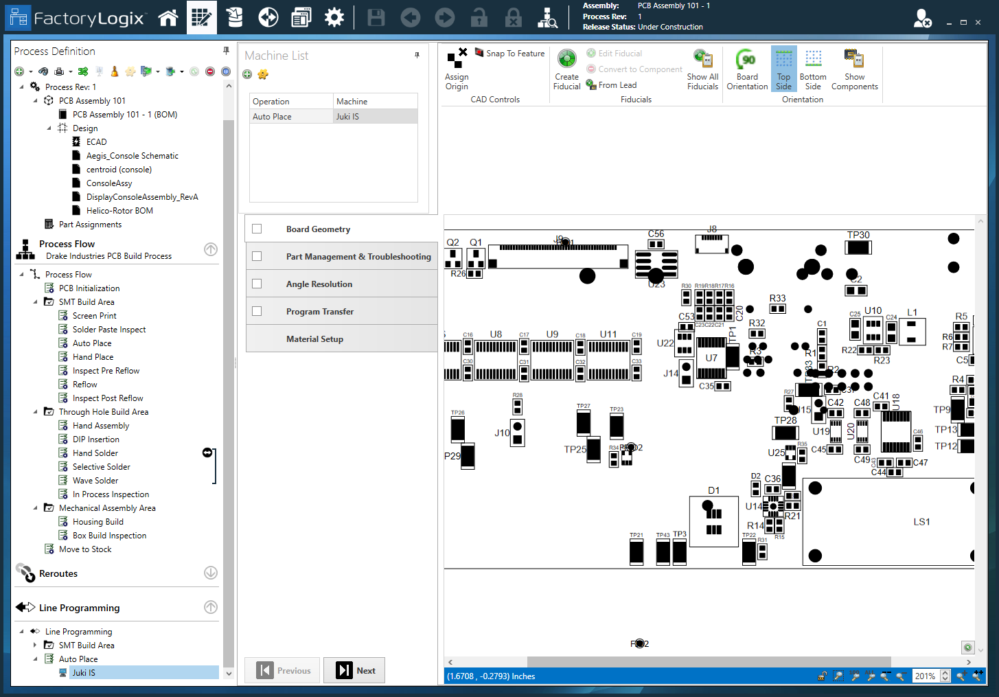 JUKI IS - Line Programming