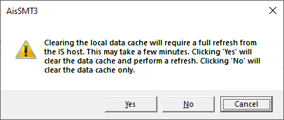Clear local cache prompt