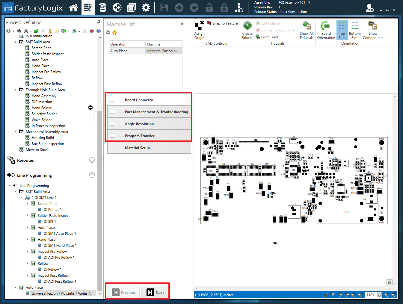 High-level machine programming steps