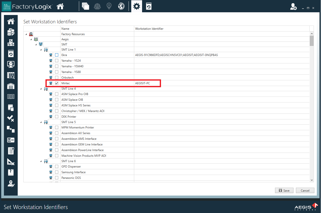 Set Workstation Identifiers