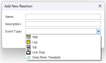 Alarm Reaction event types