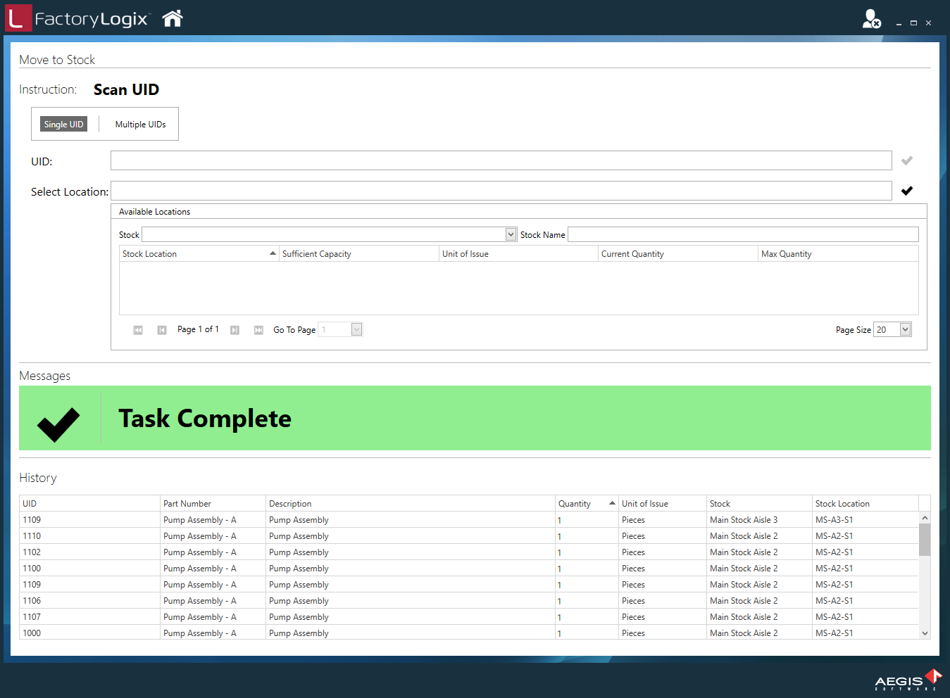 Single UID moved successfully