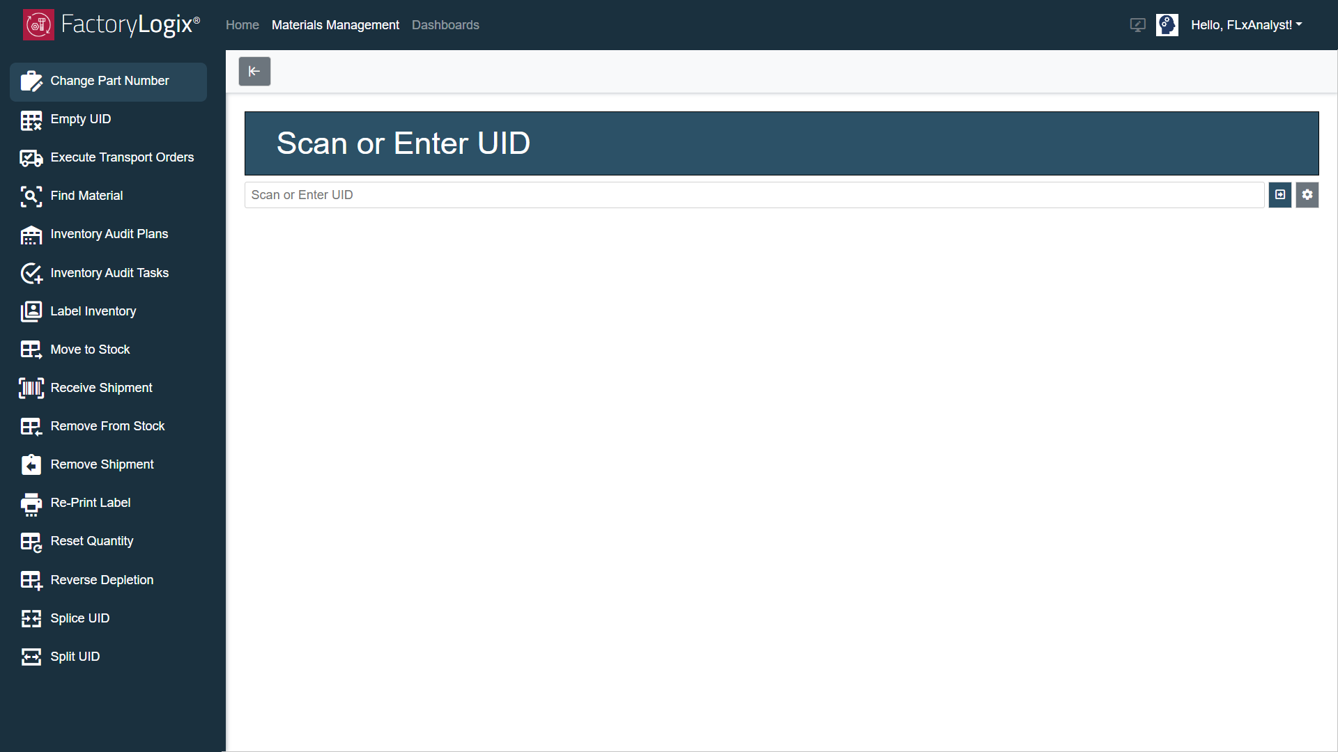Materials Management commands