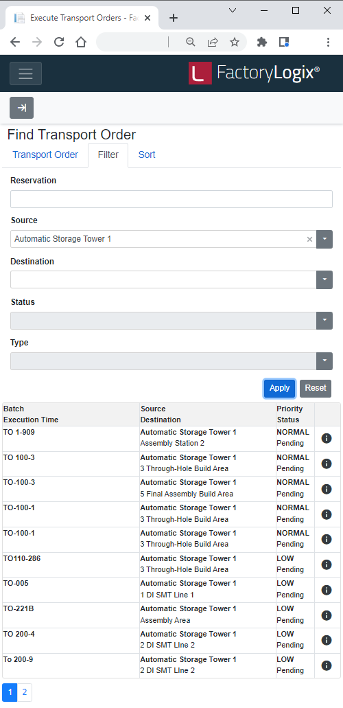 Filter by Source results