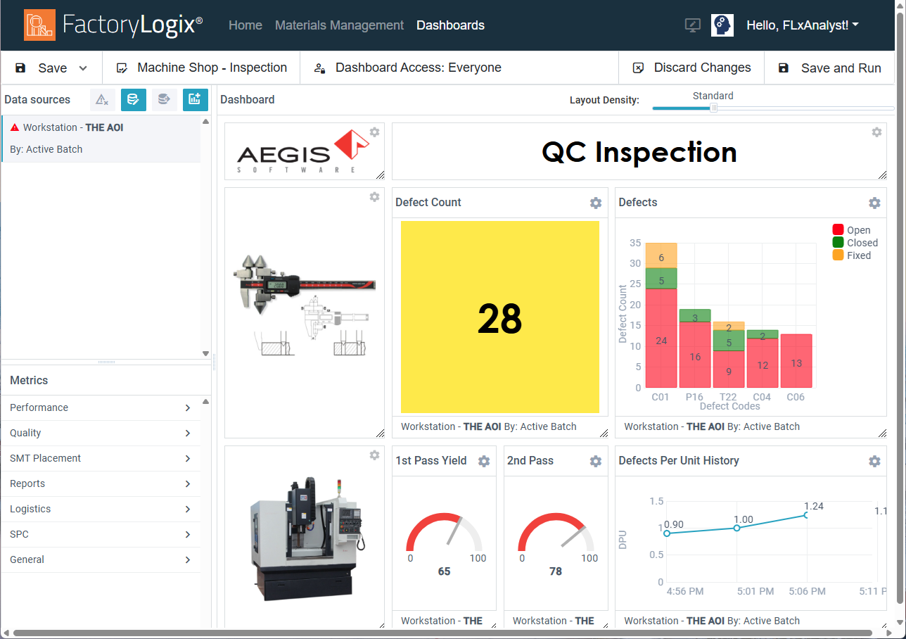 Edit a dashboard example