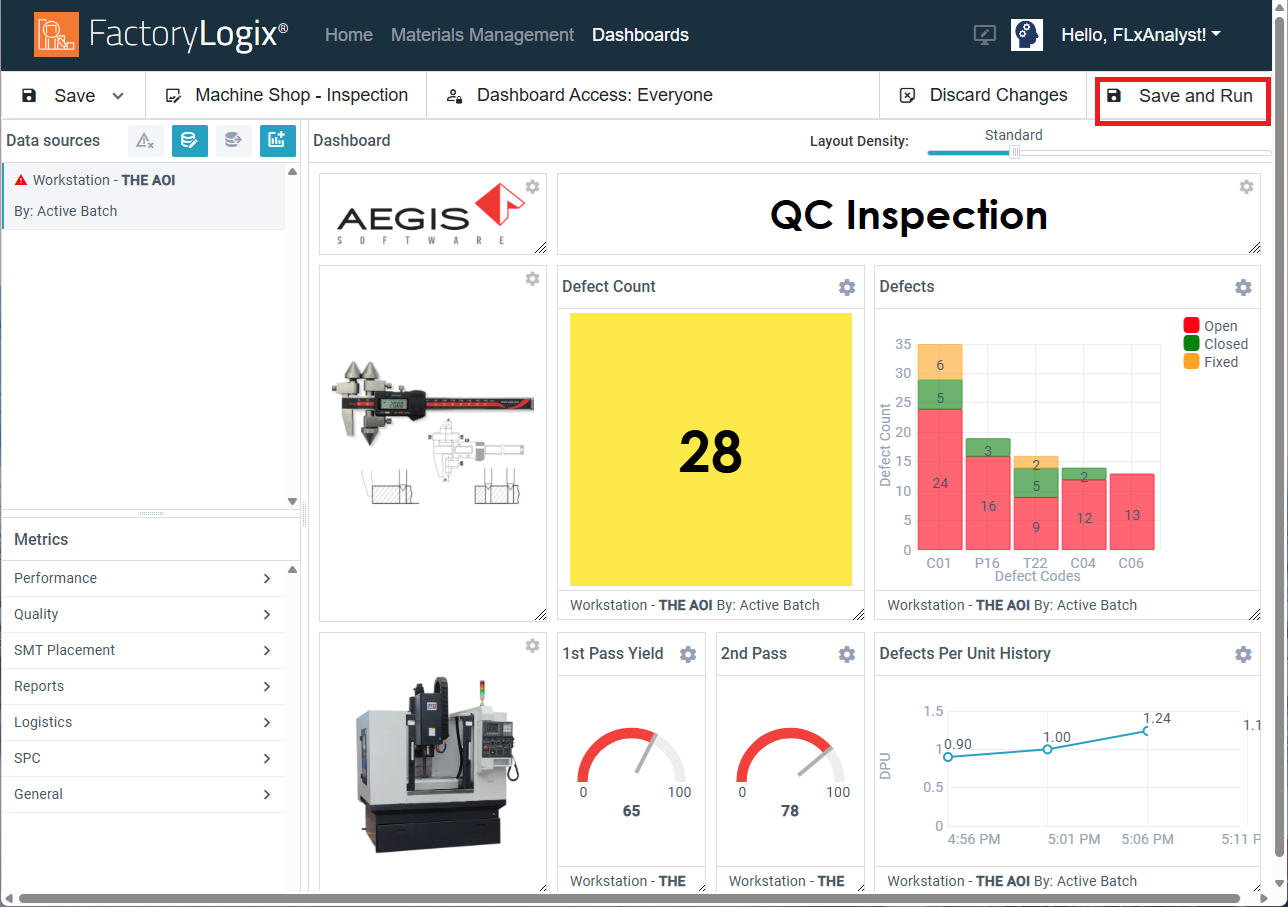 Save and Run command