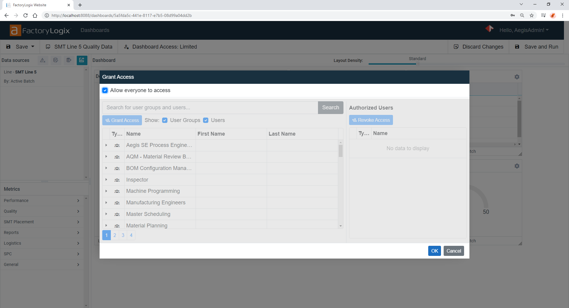 Grant Access dialog