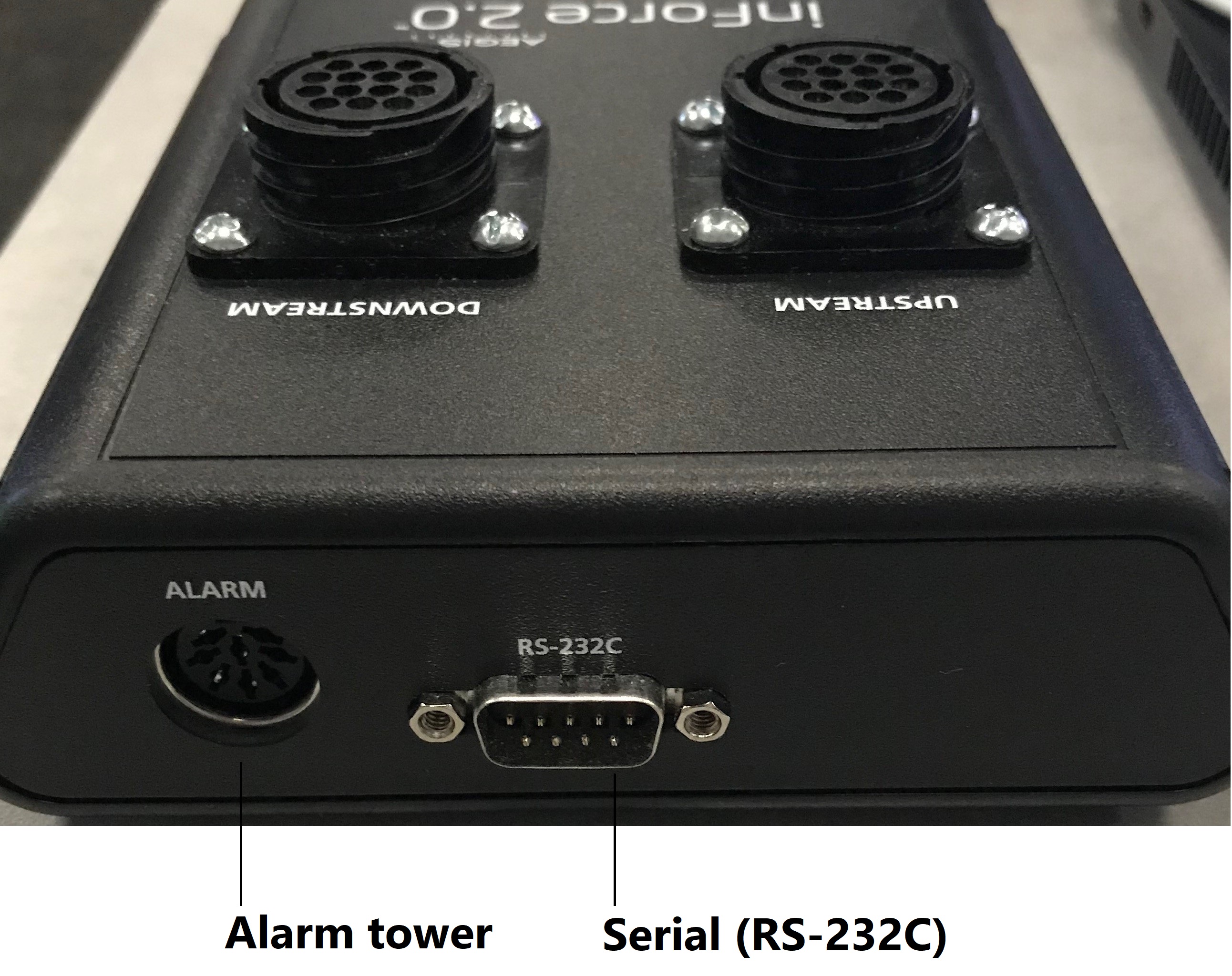 inForce Alarm tower and Serial (RS-232C) ports