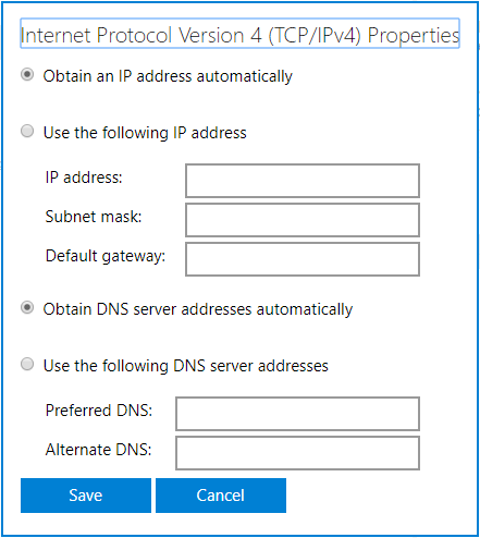 Internet Protocol Version 4 (TCP IPv4) Properties dialog