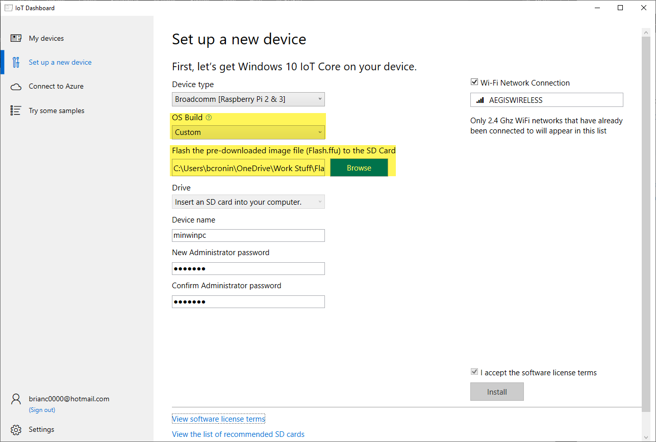 Set up a new device