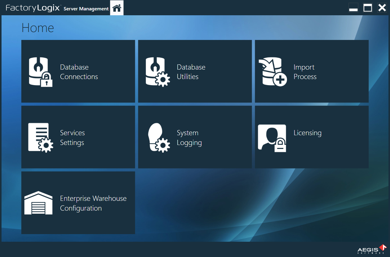 Server Management Home window