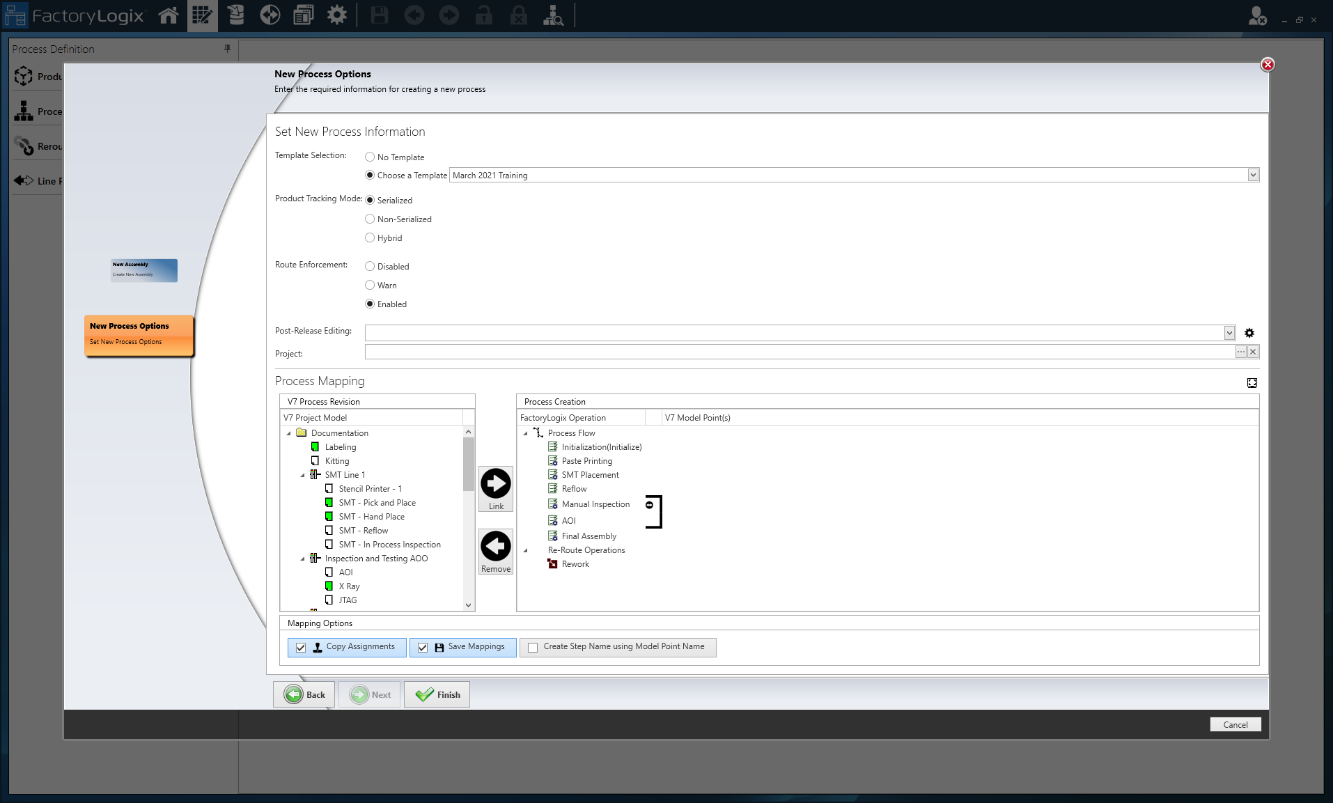 New Process Options - migration