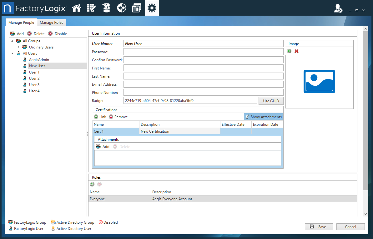 Manage People tab