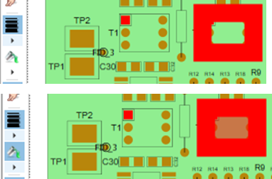 Selection Highlight icon to show or hide the selection highlight for parts