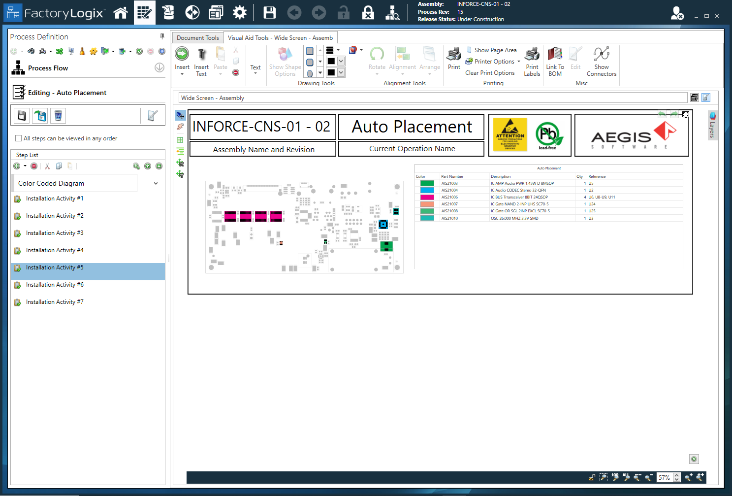 Color Coded step example