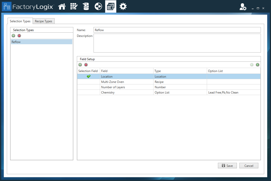 Selection Types oven example