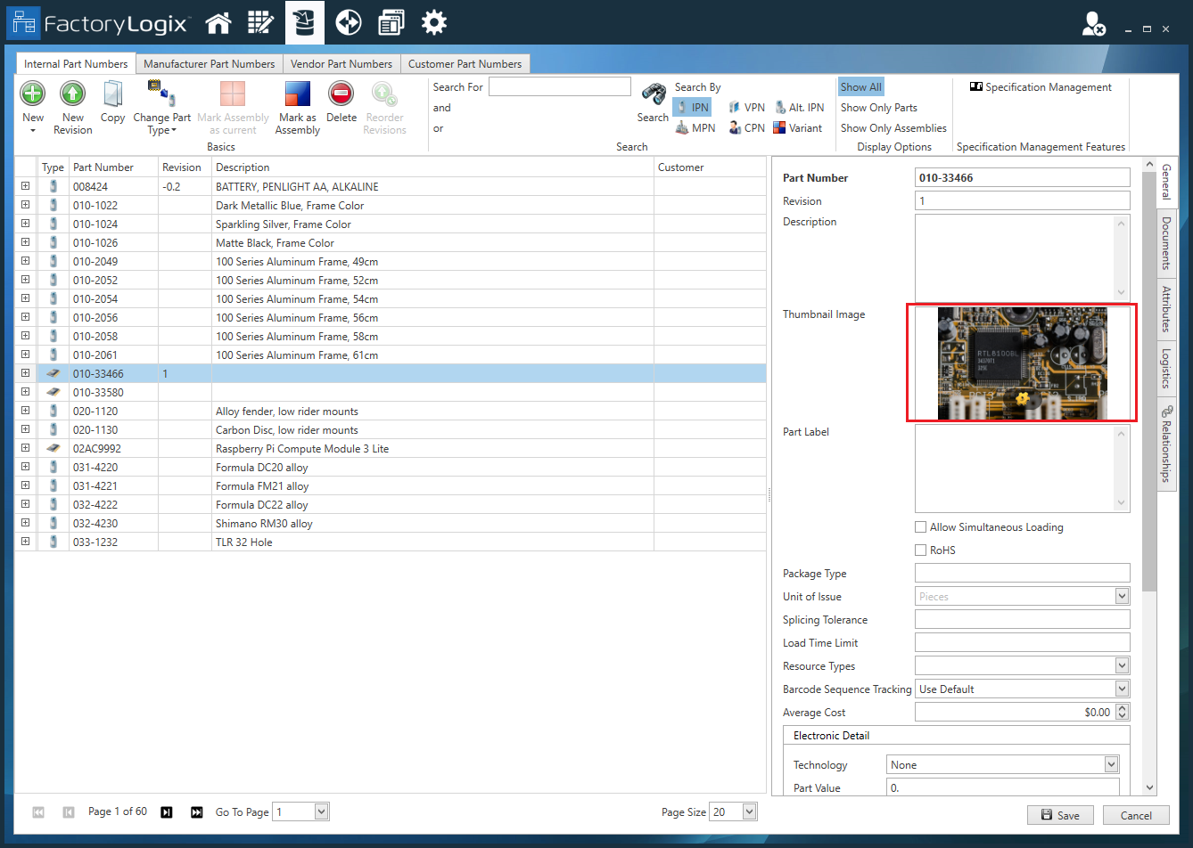 Smart images - Manage Images button