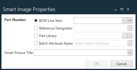 Smart Image Properties dialog selections