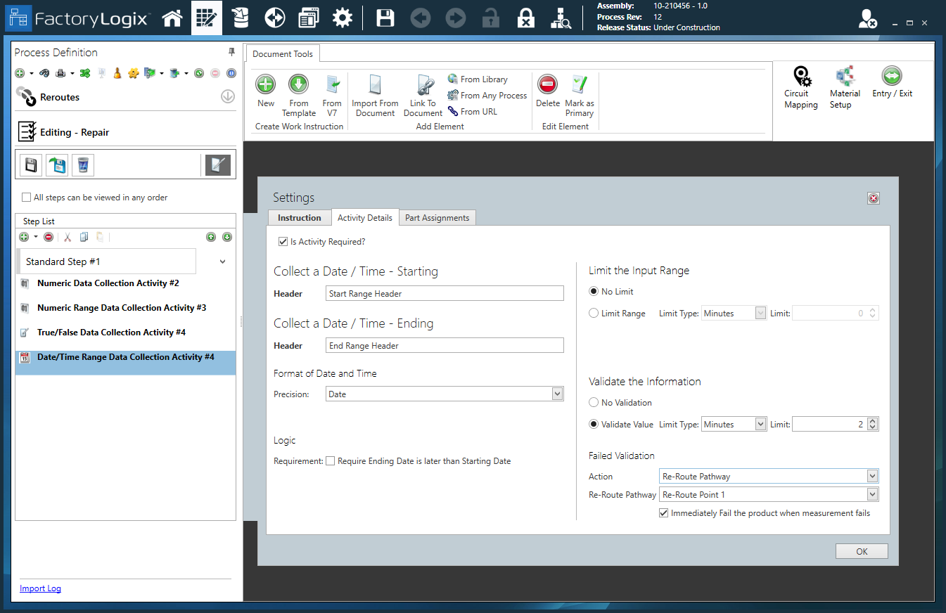 Activity Ddetails tab