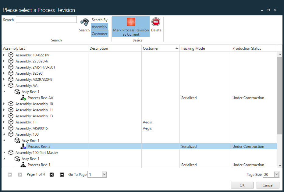 Current process revision