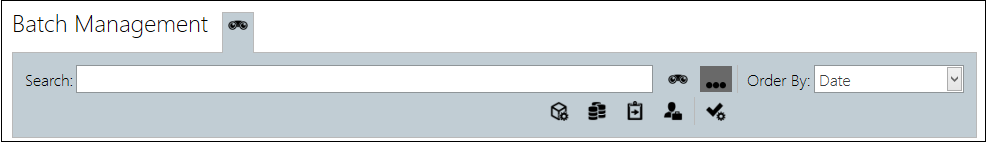 Batch Management Search options