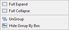 Expand or collapse grouped column data 