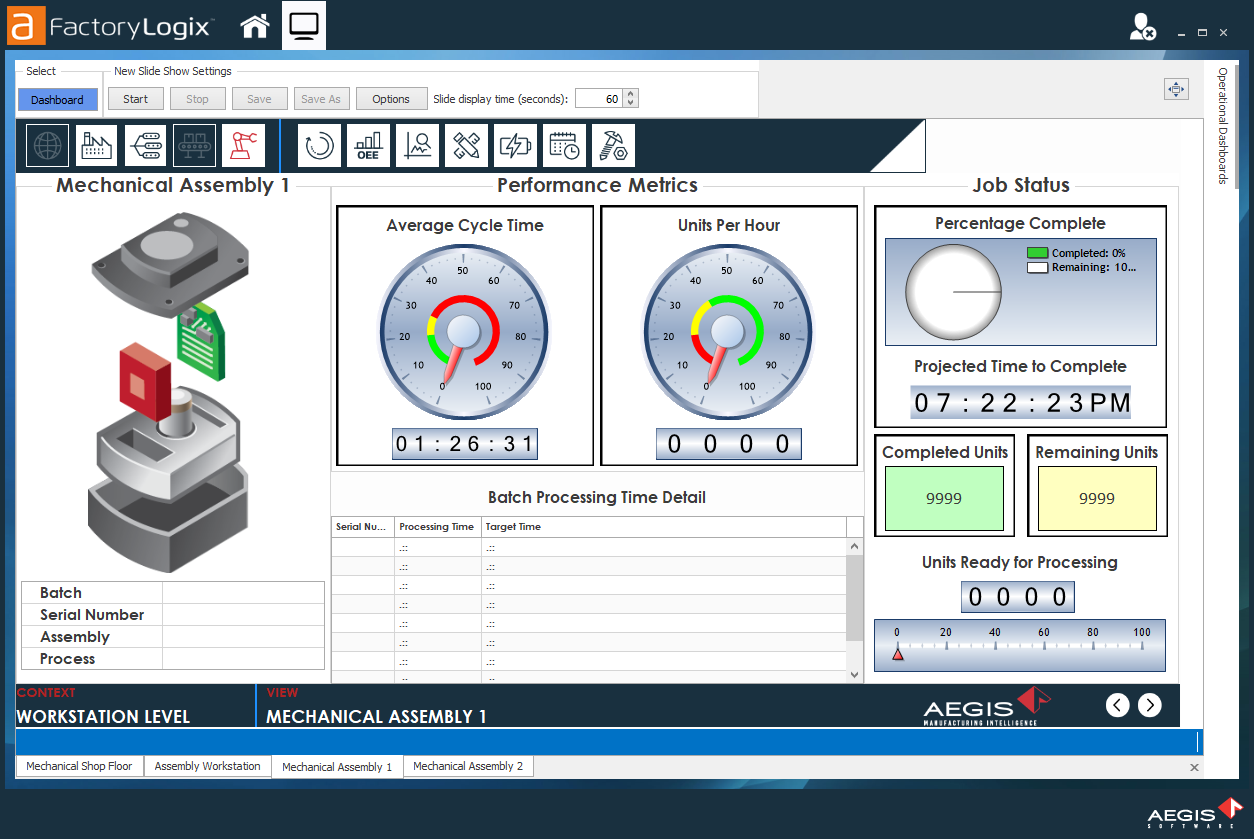 Live dashboard example