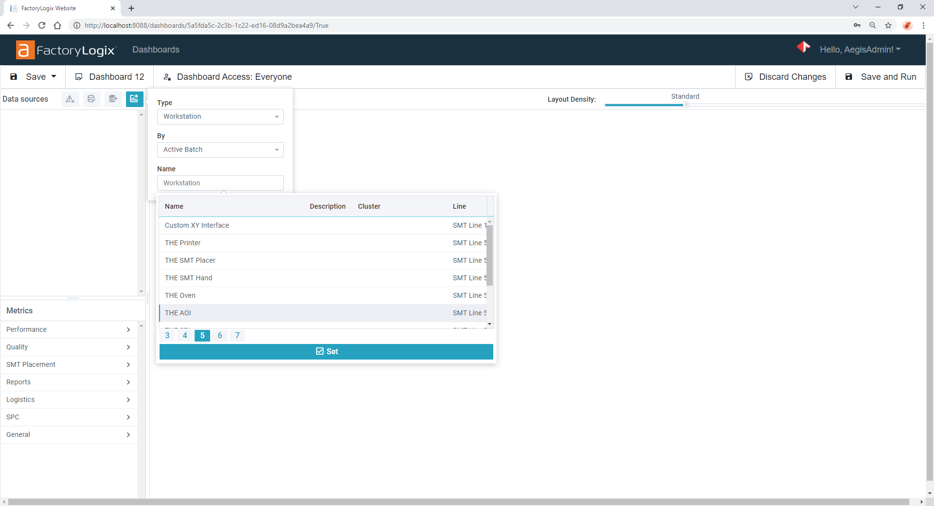 Set a data source