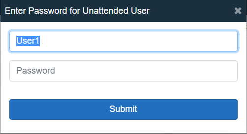 Unattended dashboard credentials