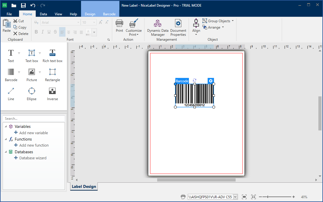 NiceLabel main window