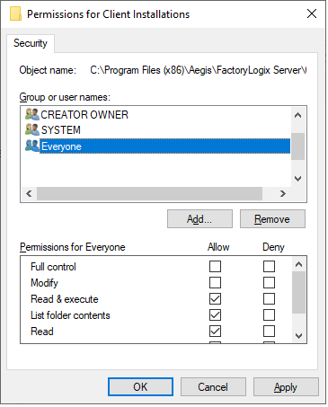 Permissions for Client Installations dialog2.png