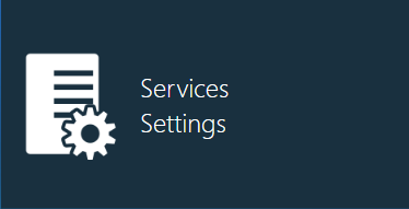 Services Settings button