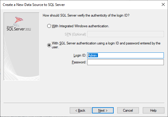 Select an authentication method