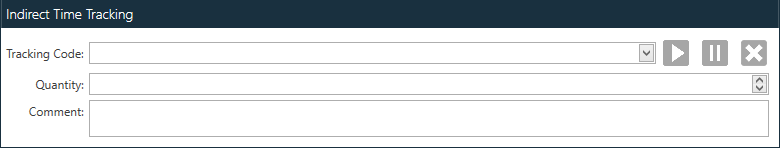 Indirect Time Tracking dialog