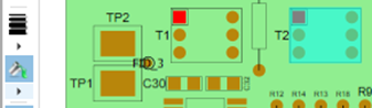 Selection Border icon to show or hide the selection border around parts