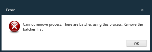 Error dialog