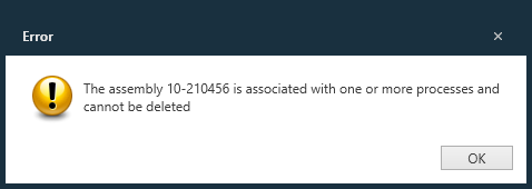 Delete assembly error message