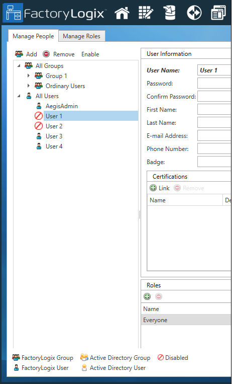 Enable users or groups