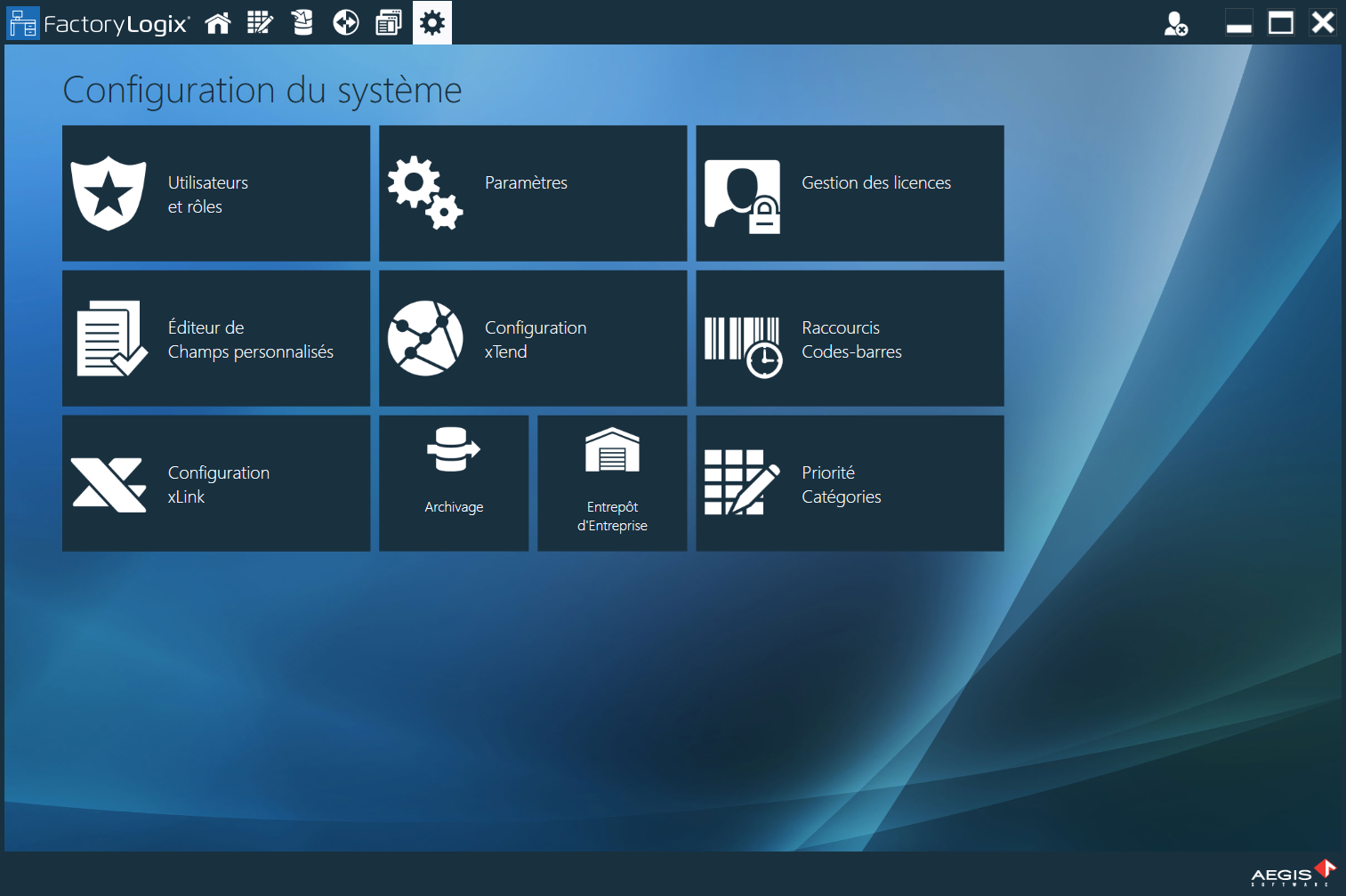FactoryLogix Office Settings - French