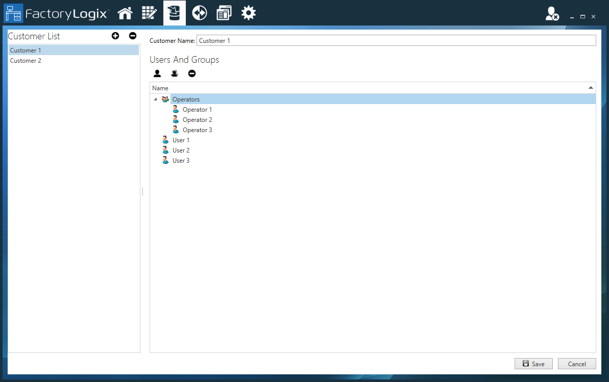 Users and groups for customers